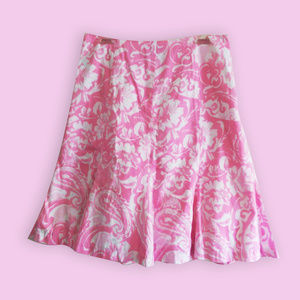⬇️$22 Chaps Ralph Lauren Pink Floral Cotton Skirt